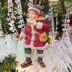 Charming Holiday Figurine Ornament With Bag of Gifts